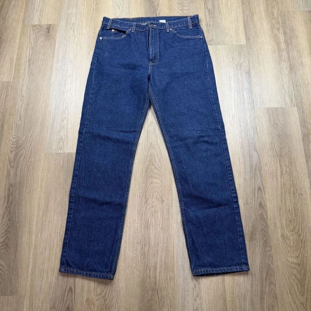Vintage Levis 505 Jeans Mens 38x34 Blue Denim Straight Leg Made Puerto Rico 90s